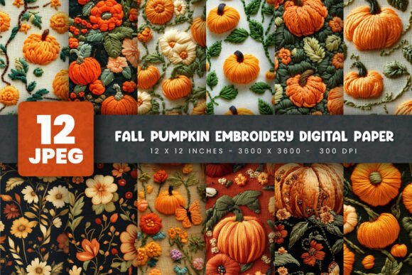 Fall Pumpkin Embroidery for Craft Fair Success