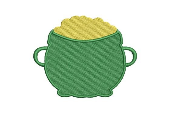 Leprechaun's Pot of Gold Embroidery Design