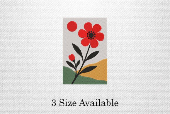Modern Red Flower Embroidery Design Review