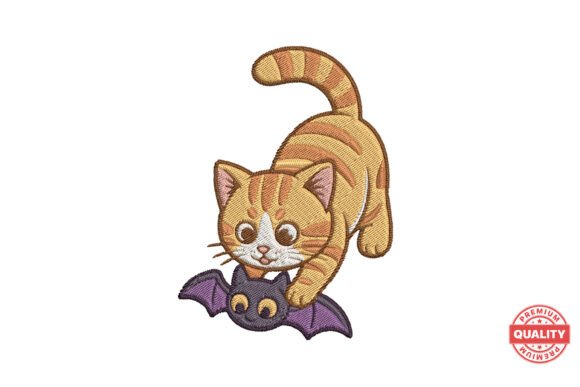 Playful Cat with Bat Embroidery: A Designer’s Real-World Review