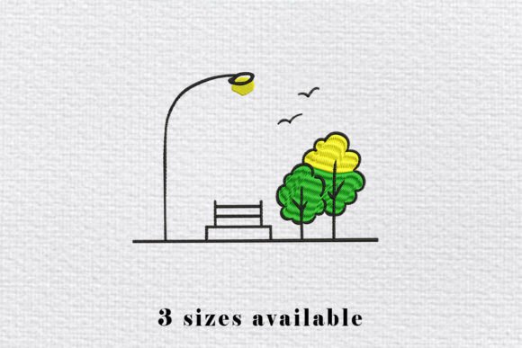 Street Park Embroidery Design File